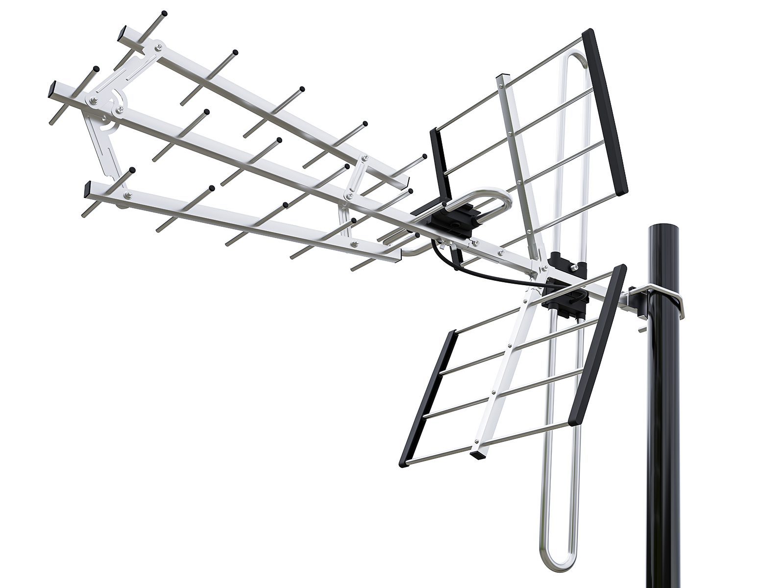 DVB-T antena ATD27S VHF/UHF MUX8 kryptinė+priedai.