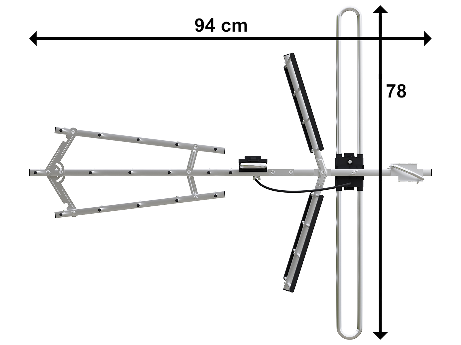 DVB-T antena ATD27S VHF/UHF MUX8 kryptinė+priedai. - Image 2